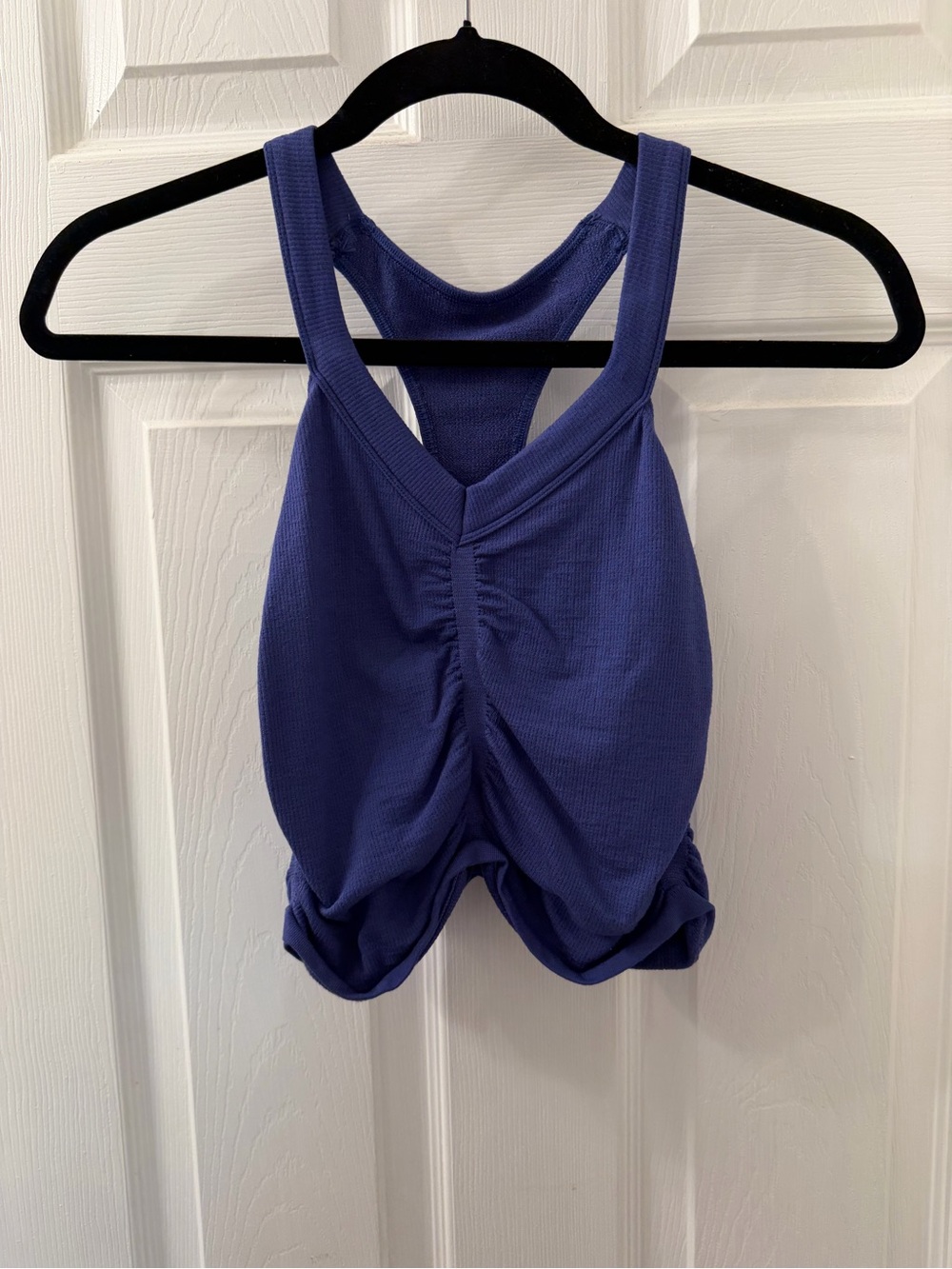 Anthropologie Blue-Purple Ribbed Tank with Racerback